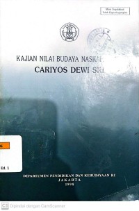 Image of Kajian Nilai Budaya Naskah Kuna Cariyos Dewi Sri