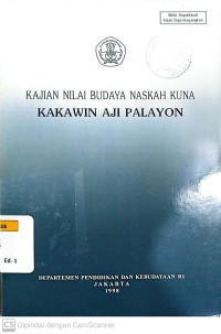 Image of Kajian Nilai Budaya Naskah Kuna Kakawin Aji Palayon